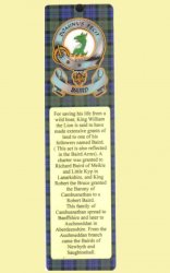 Baird Clan Badge Clan Baird Tartan Laminated Bookmark