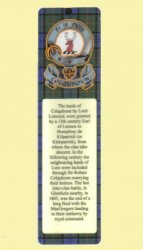 Colquhoun Clan Badge Clan Colquhoun Tartan Laminated Bookmark