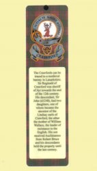 Crawford Clan Badge Clan Crawford Tartan Laminated Bookmark