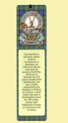 Davidson Clan Badge Clan Davidson Tartan Laminated Bookmark