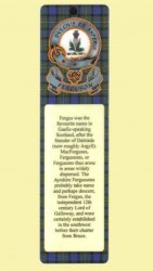 Ferguson Clan Badge Clan Ferguson Tartan Laminated Bookmarks Set of 2