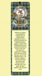 Graham Clan Badge Clan Graham Tartan Laminated Bookmark