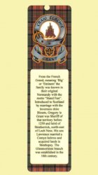 Grant Clan Badge Clan Grant Tartan Laminated Bookmark