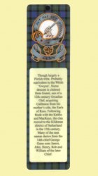 Gunn Clan Badge Clan Gunn Tartan Laminated Bookmark