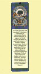 Irvine Clan Badge Clan Irvine Tartan Laminated Bookmark