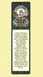 Kennedy Clan Badge Clan Kennedy Tartan Laminated Bookmark