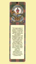Logan Clan Badge Clan Logan Tartan Laminated Bookmark