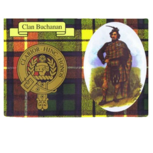 Image 1 of Buchanan Clan Crest Tartan History Buchanan Clan Badge Postcards Pack of 5