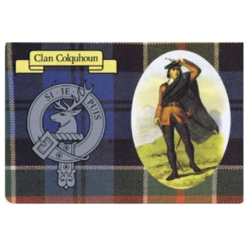 Image 1 of Colquhoun Clan Crest Tartan History Colquhoun Clan Badge Postcards Set of 2