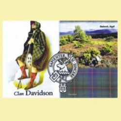 Davidson Clan Crest Tartan History Davidson Clan Badge Postcard