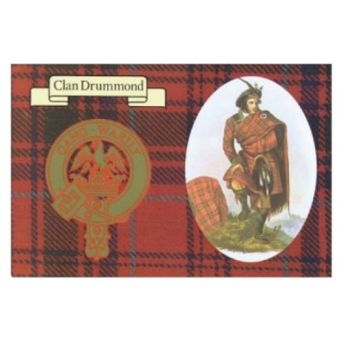 Image 1 of Drummond Clan Crest Tartan History Drummond Clan Badge Postcards Pack of 5
