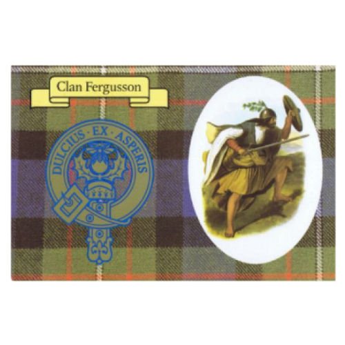 Image 1 of Ferguson Clan Crest Tartan History Ferguson Clan Badge Postcard