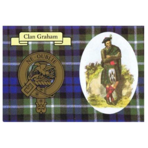 Image 1 of Graham Clan Crest Tartan History Graham Clan Badge Postcards Set of 2