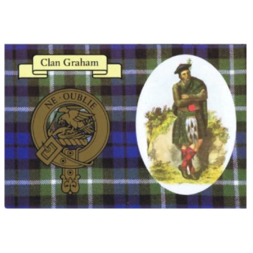 Image 1 of Graham Clan Crest Tartan History Graham Clan Badge Postcards Set of 2