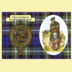 Graham Clan Crest Tartan History Graham Clan Badge Postcard