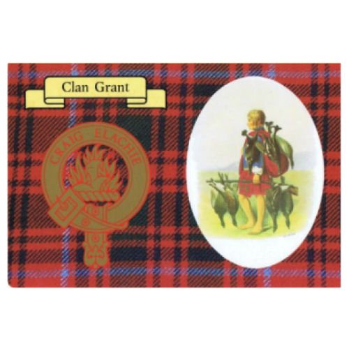 Image 1 of Grant Clan Crest Tartan History Grant Clan Badge Postcards Set of 2