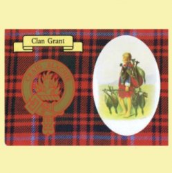 Grant Clan Crest Tartan History Grant Clan Badge Postcard