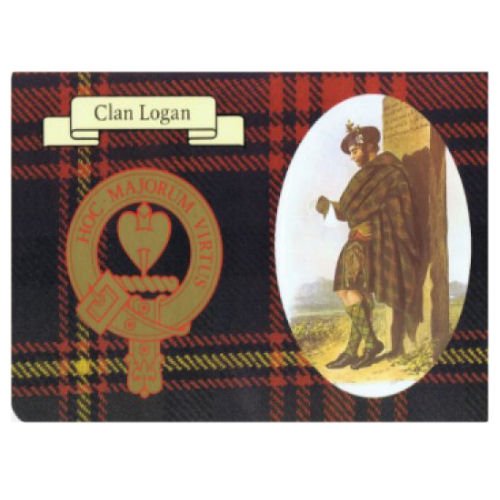Image 1 of Logan Clan Crest Tartan History Logan Clan Badge Postcards Set of 2