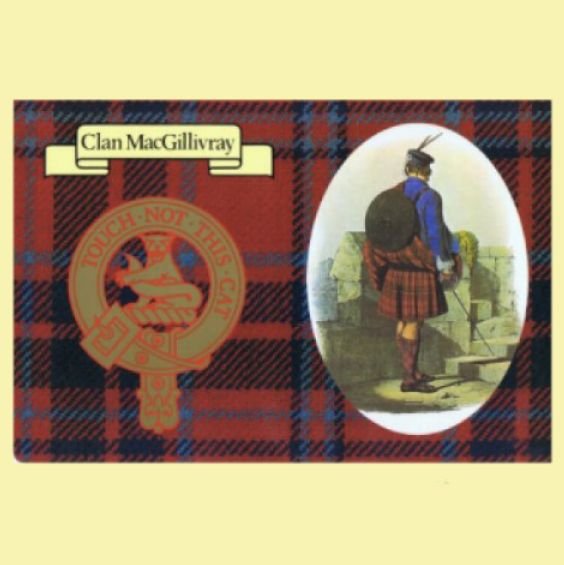 Image 0 of MacGillivray Clan Crest Tartan History MacGillivray Clan Badge Postcard