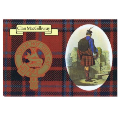 Image 1 of MacGillivray Clan Crest Tartan History MacGillivray Clan Badge Postcards 