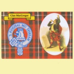 MacGregor Clan Crest Tartan History MacGregor Clan Badge Postcard