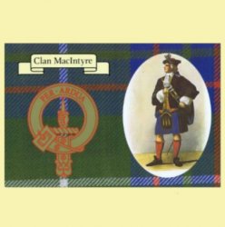 MacIntyre Clan Crest Tartan History MacIntyre Clan Badge Postcard