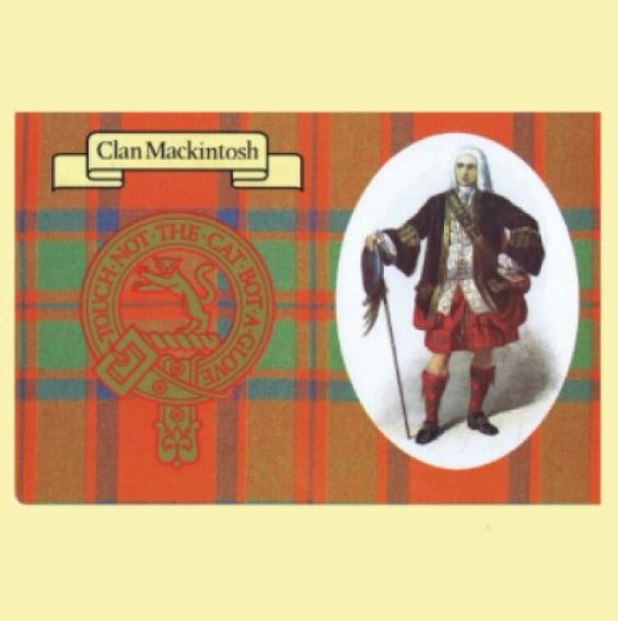 Image 0 of MacKintosh Clan Crest Tartan History MacKintosh Clan Badge Postcards Set of 2