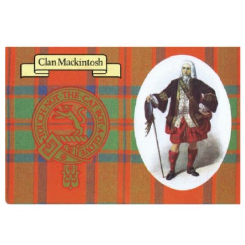Image 1 of MacKintosh Clan Crest Tartan History MacKintosh Clan Badge Postcards Set of 2