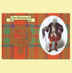 MacKintosh Clan Crest Tartan History MacKintosh Clan Badge Postcard