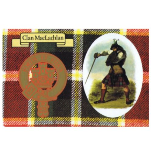 Image 1 of MacLachlan Clan Crest Tartan History MacLachlan Clan Badge Postcards Set of 2