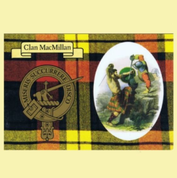 Image 0 of MacMillan Clan Crest Tartan History MacMillan Clan Badge Postcards Set of 2