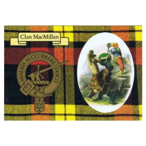 Image 1 of MacMillan Clan Crest Tartan History MacMillan Clan Badge Postcards Pack of 5