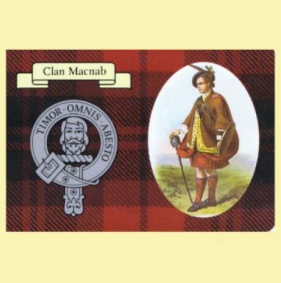 Image 0 of MacNab Clan Crest Tartan History MacNab Clan Badge Postcard