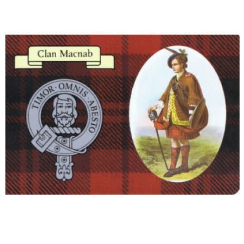 Image 1 of MacNab Clan Crest Tartan History MacNab Clan Badge Postcard