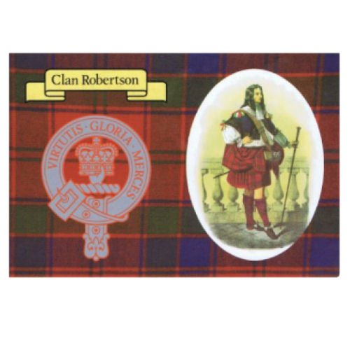 Image 1 of Robertson Clan Crest Tartan History Robertson Clan Badge Postcards Pack of 5