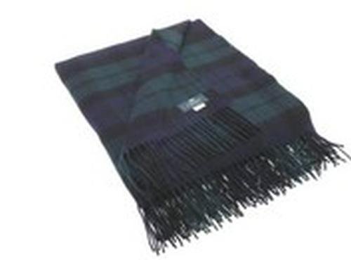 Image 1 of Blackwatch Modern Clan Tartan Lambswool Blanket Throw
