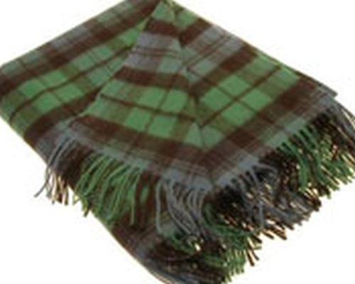 Image 1 of Campbell Ancient Clan Tartan Lambswool Blanket Throw
