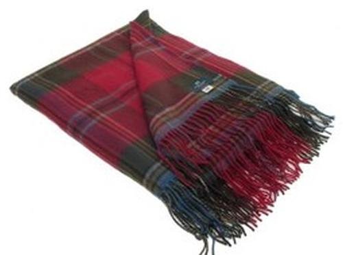 Image 1 of MacLean Of Duart Weathered Clan Tartan Lambswool Blanket Throw