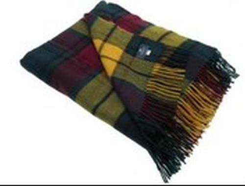 Image 0 of MacMillan Old Modern Clan Tartan Lambswool Blanket Throw