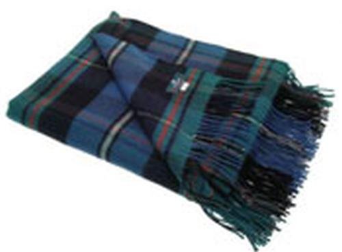 Image 1 of MacRae Hunting Ancient Clan Tartan Lambswool Blanket Throw