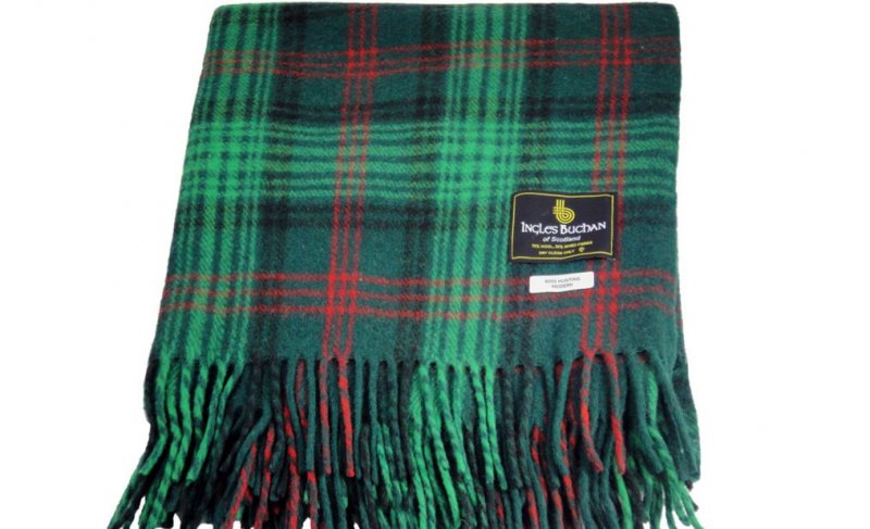 Image 1 of Ross Hunting Modern Clan Tartan Lambswool Blanket Throw
