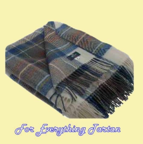 Image 0 of Stewart Dress Blue Clan Tartan Lambswool Blanket Throw