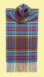 Anderson Modern Clan Tartan Lambswool Unisex Fringed Scarf