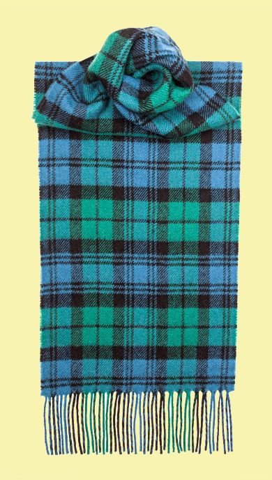 Image 0 of Campbell Ancient Clan Tartan Lambswool Unisex Fringed Scarf
