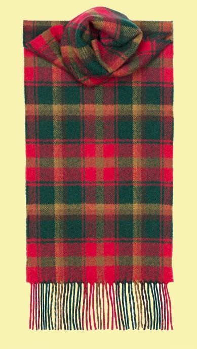 Image 0 of Canadian Maple Leaf Tartan Lambswool Unisex Fringed Scarf