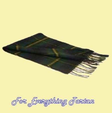 Image 3 of Johnstone Modern Clan Tartan Lambswool Fringed Scarf