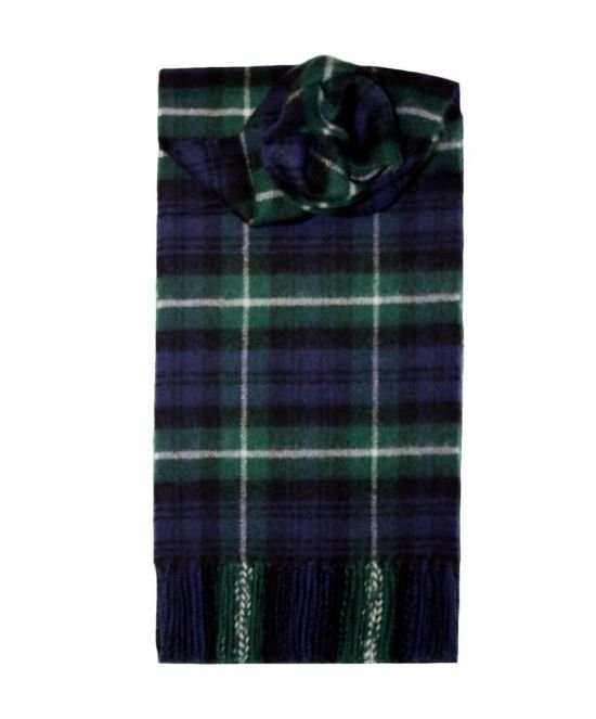 Image 1 of Lamont Modern Clan Tartan Lambswool Unisex Fringed Scarf