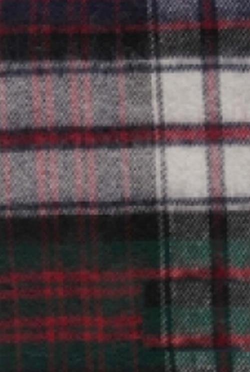 Image 2 of MacDonald Dress Modern Clan Tartan Lambswool Fringed Scarf