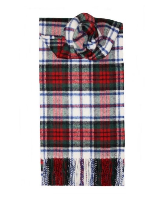 Image 1 of MacDuff Dress Modern Clan Tartan Lambswool Unisex Fringed Scarf