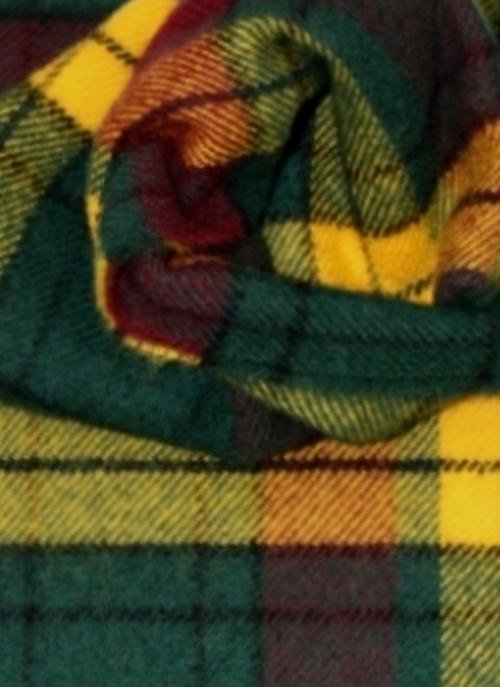 Image 3 of MacMillan Old Modern Tartan Lambswool Fringed Scarf
